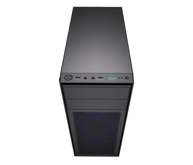 GEMBIRD Midi Tower Fornax M100B ATX niebiesie wentylatory Czarna CCC-FC-M100B - 1184605 - zdjęcie 6